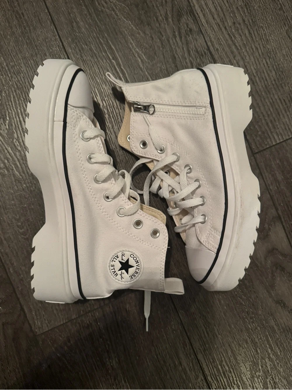 White Platform Converse